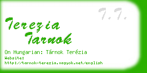 terezia tarnok business card