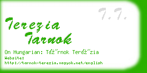 terezia tarnok business card